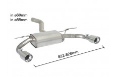 BMW F32 Coupe 420D xD (135kW) 2013+ Stainless Steel Dual Sport Exhaust Silencer Muffler