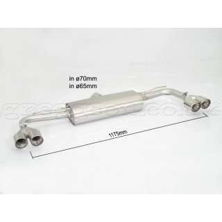 BMW X3 F25 xDrive 20d (140kW) 04/2014+ Stainless Steel Dual Sport Exhaust Silencer