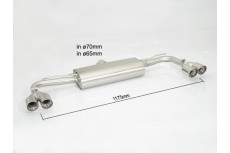 BMW X3 F25 20d 135kW (11/2010-) Stainless Steel Dual Sport Performance Exhaust Silencer
