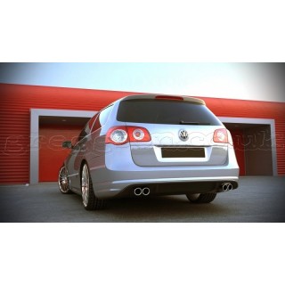 Volkswagen Passat B6 Estate (2005-2010) Custom Rear Bumper Spoiler Extension Splitter R Line Look 2 Exhausts