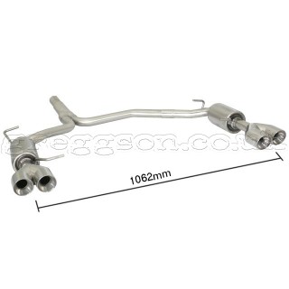 Audi A5 8T Coupe 2.0TDi 133kW (11/2011-) Stainless Steel Dual Sport Performance Exhaust Silencer