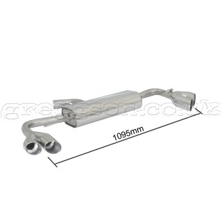 Audi TT 8J 2.0TFSI 147kW (09/2006-) Stainless Steel Dual Sport Performance Exhaust Silencer