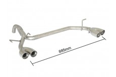 Fiat 500 (TYP312) 0.9 Twinair Turbo 62kW (2011-) Stainless Steel Sport Performance Exhaust Silencer