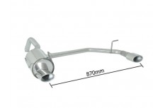 Fiat 500 (TYP312) 1.2 51kW (2007-) Stainless Steel Dual Sport Performance Exhaust Silencer
