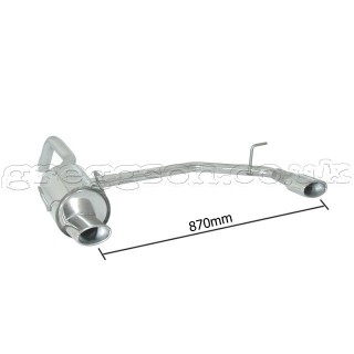 Fiat 500 (TYP312) 1.2 51kW (2007-) Stainless Steel Dual Sport Performance Exhaust Silencer
