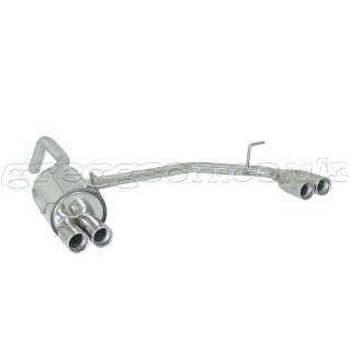 Fiat 500 (TYP312) 1.2 51kW (2007-) Stainless Steel Dual Sport Performance Exhaust Silencer