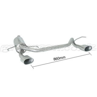 Opel Vauxhall Astra H 1.7 CDti 16V 74Kw (03/2004-) Stainless Steel Sport Performance Exhaust Silencer