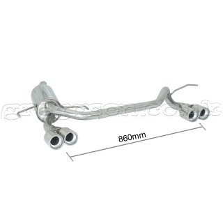Opel Vauxhall Astra H 1.7 CDti 16V 74Kw (03/2004-) Stainless Steel Sport Performance Exhaust Silencer