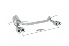 Opel Vauxhall Astra H 1.7 CDti 16V 74Kw (03/2004-) Stainless Steel Sport Performance Exhaust Silencer