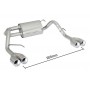 Opel Vauxhall Astra J 1.4 Turbo 103kW 5doors (01/2010-) Stainless Steel Sport Performance Exhaust Silencer