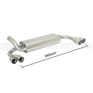 Opel Vauxhall Astra J GTC 1.6 Turbo 132kW (09/2011-) Stainless Steel Sport Performance Exhaust Silencer