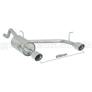 Opel Vauxhall Corsa D 1.3CDti 55kW (09/2006-) Stainless Steel Sport Performance Exhaust Silencer