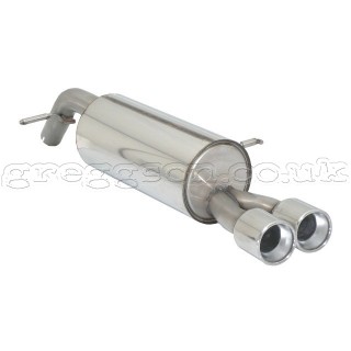 Peugeot 207 1.6 16V THP GTi 128kW (2007-) Stainless Steel Sport Performance Exhaust Silencer
