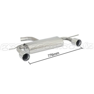 Volkswagen Scirocco 1.4TSI 90kW (2008-) Stainless Steel Sport Performance Exhaust Silencer