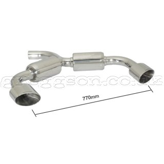 Volkswagen Scirocco 2.0TDi DPF 125kW (2008-) Stainless Steel Sport Performance Exhaust Silencer