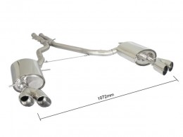BMW Z4 E89 23i 150kW - 30i 190kW (05/2009-2012) Stainless Steel Dual Sport Performance Exhaust Silencer
